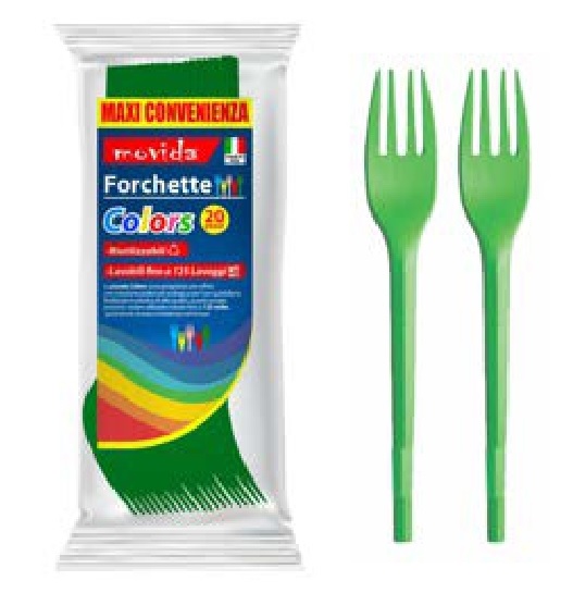 MOVIDA FORCHETTE RIUTILIZZABILI 20PZ VERDE