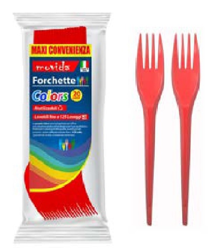 MOVIDA FORCHETTE RIUTILIZZABILI 20PZ ROSSO